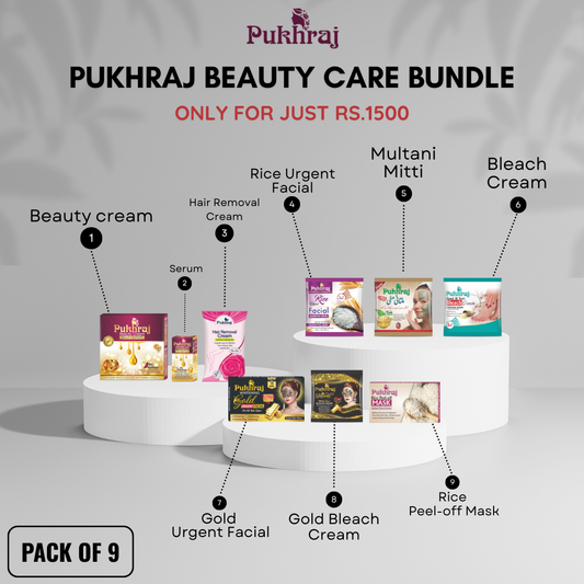 Pukhraj Beauty Care Bundle (Pack of 9)
